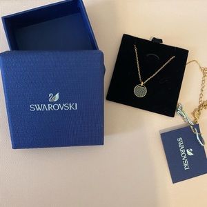 Swarovski Rose Gold Disc Necklace